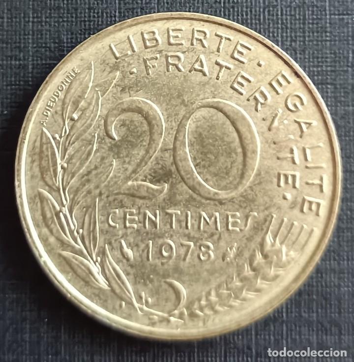 Monedas antiguas de Europa: 20 centimes 1978 - Francia - Foto 1