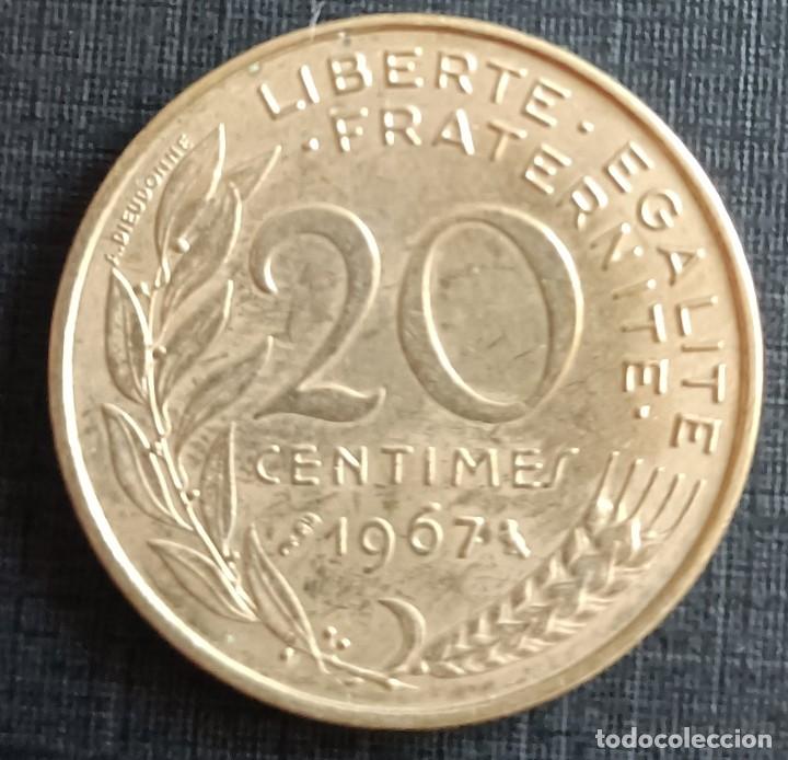 Monedas antiguas de Europa: 20 centimes 1967 - Francia - Foto 1