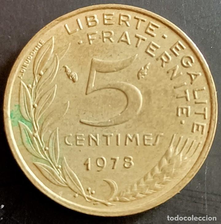 Monedas antiguas de Europa: 5 centimes 1978 - Francia - Foto 1