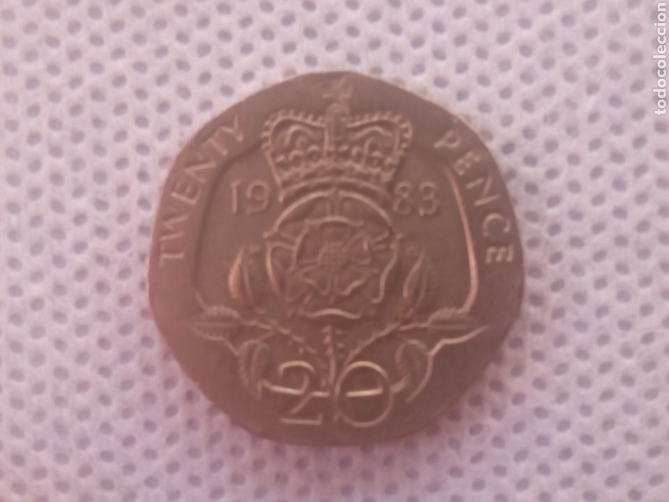Monedas antiguas de Europa: Inglaterra moneda 20 pence 1993 - Foto 2