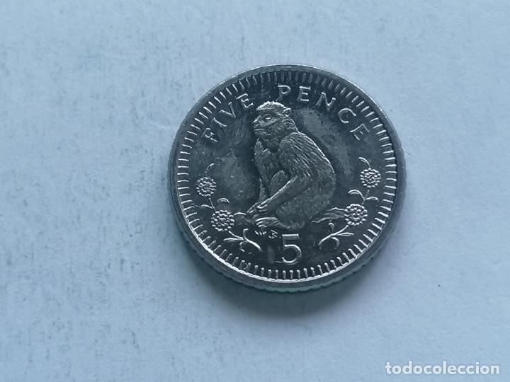 Monedas antiguas de Europa: MONEDA FIVE PENNY 1990, GIBRALTAR - Foto 2