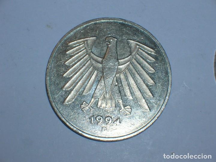 Old Coins of Europe: ALEMANIA- 5 MARCOS 1994 D (8024)