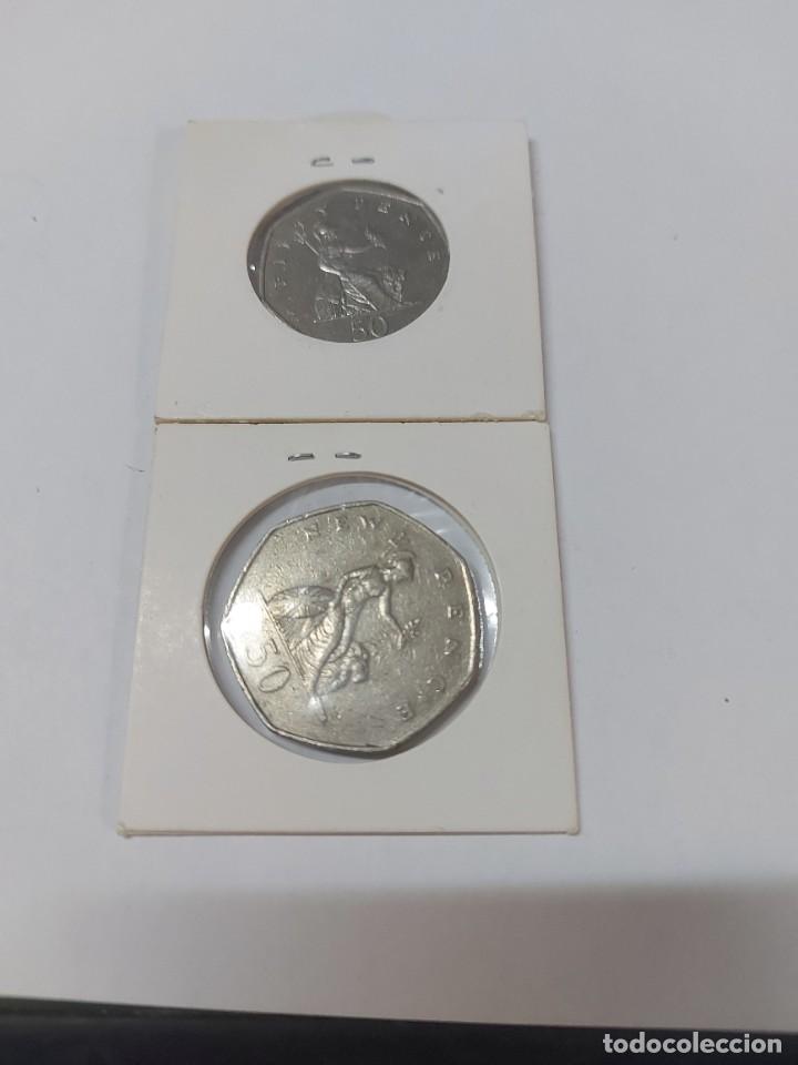 Monedas antiguas de Europa: 2 moneda inglaterra a&ntilde;o 1976-97 - Foto 2