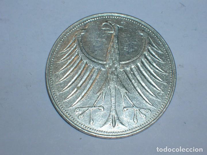 Alte M&uuml;nzen aus Europa: ALEMANIA- 5 MARCOS PLATA 1964 D (8228)
