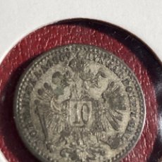 Monedas antiguas de Europa: AUSTRIA 10 KREUZER 1869 PLATA. Lote 344989963