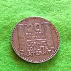 Monedas antiguas de Europa: PLATA. 20 FRANCOS DE LA REPUBLICA FRANCESA DE 1929. MUY BIEN CONSERVADA. Lote 345088218