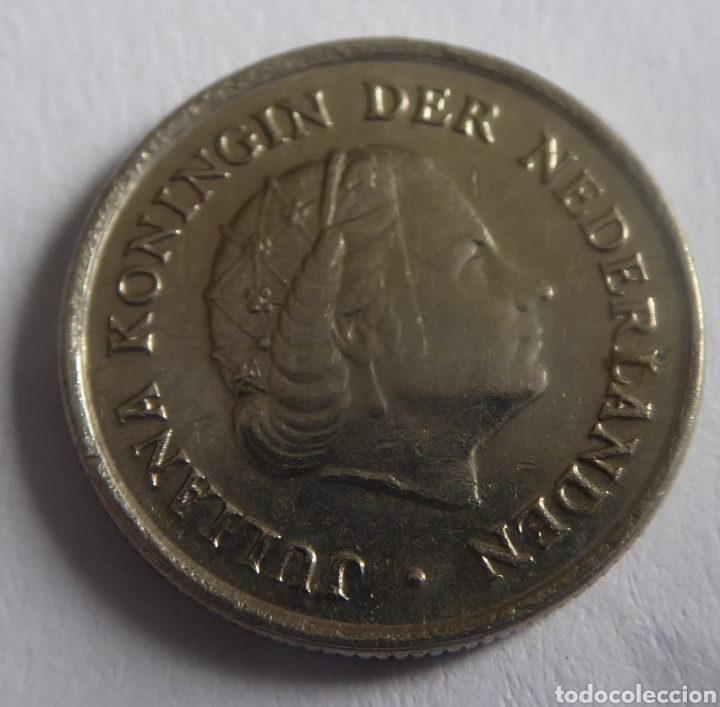 Monedas antiguas de Europa: Moneda de 10 centimos de Holanda del a&ntilde;o 1977 - Foto 2