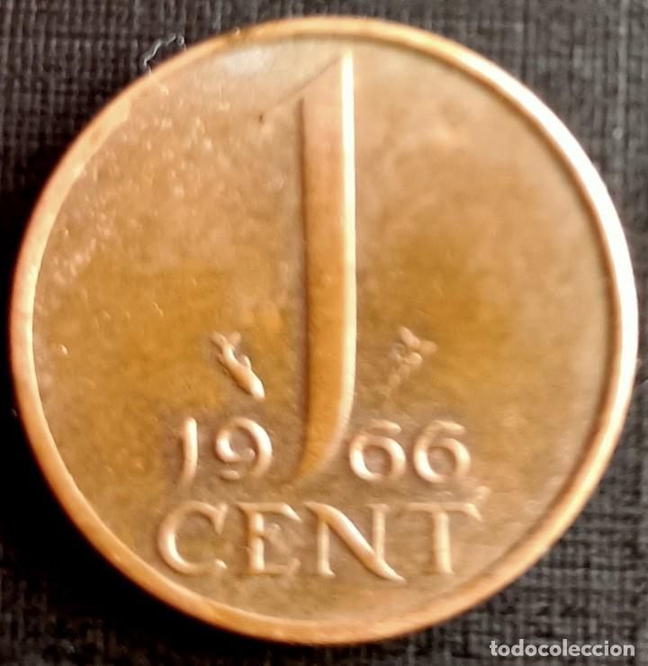 Monedas antiguas de Europa: 1 C&eacute;ntimo 1966 - Holanda - Foto 1