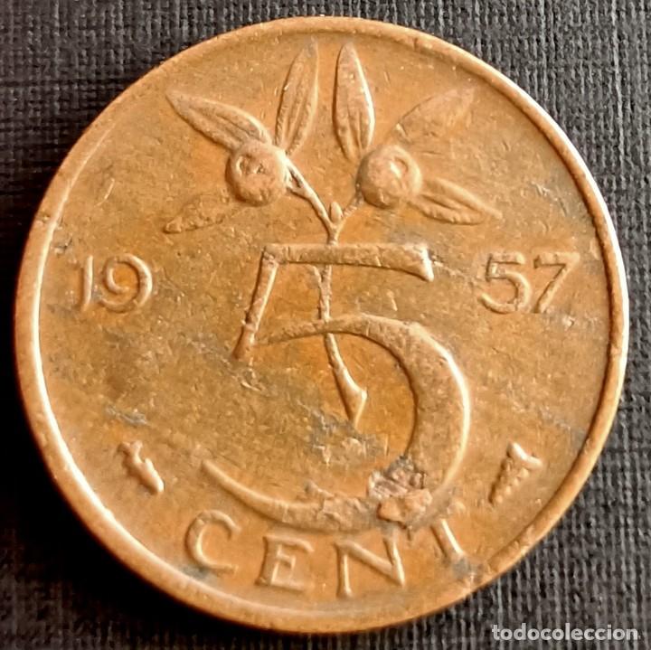 Monedas antiguas de Europa: 5 C&eacute;ntimos 1957 - Holanda - Foto 1