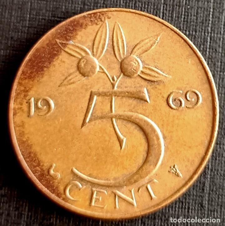 Monedas antiguas de Europa: 5 C&eacute;ntimos 1969 - Holanda - Foto 1