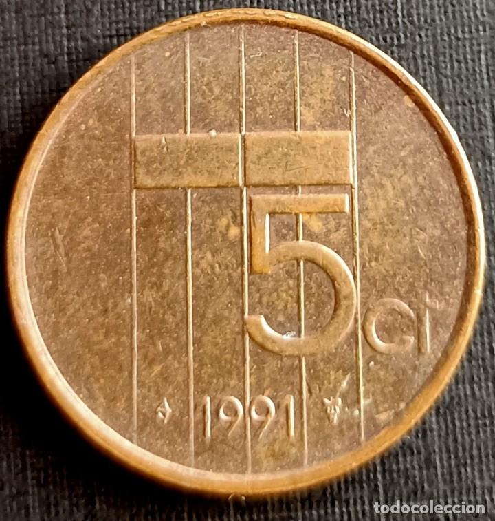 Monedas antiguas de Europa: 5 C&eacute;ntimos 1991 - Holanda - Foto 1