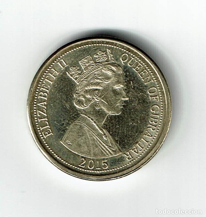 Monedas antiguas de Europa: GIBRALTAR 1 POUND 2015 - Foto 2