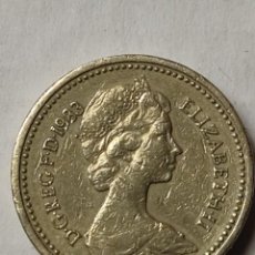 Monedas antiguas de Europa: MONEDA ONE POUND -ELIZABETH II- 1983 - DECUS ET TUTAMEN ESCUDO ROYAL ARMS EN TRASERA. Lote 347143343