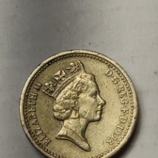 Monedas antiguas de Europa: MONEDA ONE POUND -ELIZABETH II- 1993 - DECUS ET TUTAMEN - ROYAL ARMS EN TRASERA. Lote 347173708