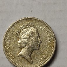 Monedas antiguas de Europa: MONEDA ONE POUND -ELIZABETH II- 1985 - PLEIDIOL WYF I'M GWLAD - LEEK OF WALES EN TRASERA. Lote 347193958