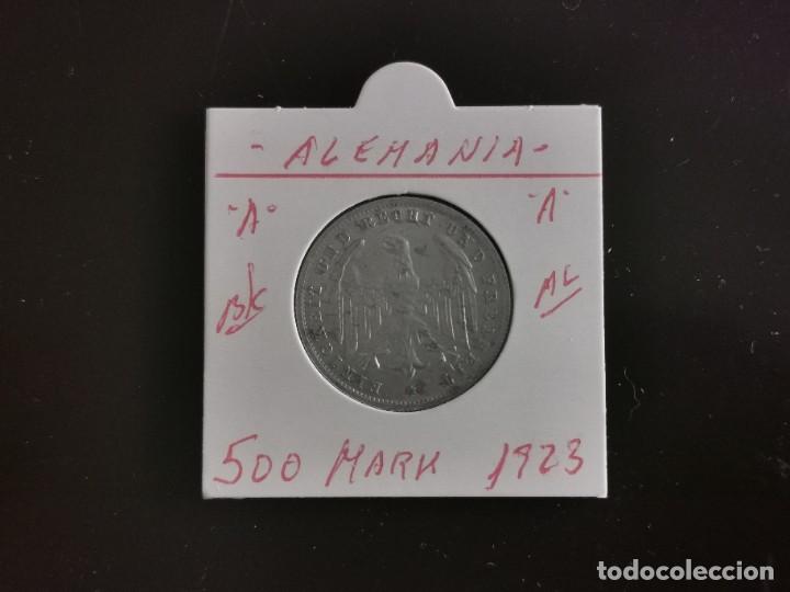 Monedas antiguas de Europa: ALEMANIA(REPUBLICA WEIMAR) 500 MARK 1923 BC KM=36(ALUMINIO) CECA A