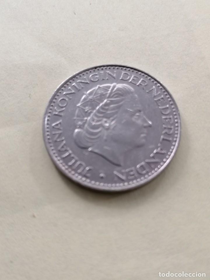 Monedas antiguas de Europa: Moneda Holanda, 1 Gulden, 1968 - Foto 2