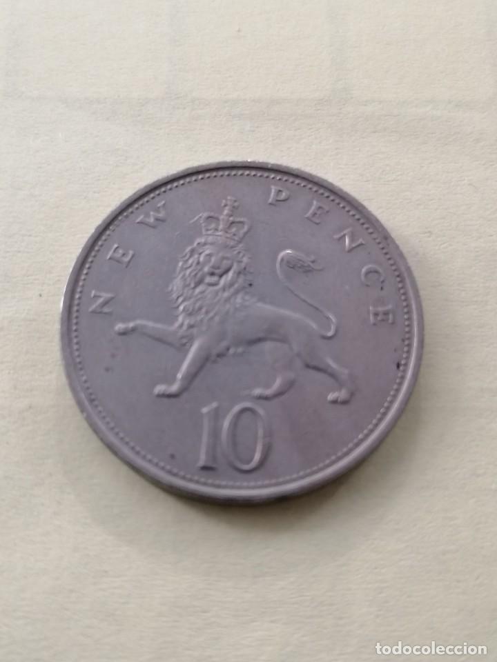 Monedas antiguas de Europa: Moneda Inglaterra, 10 pens&eacute; , 1976 - Foto 1
