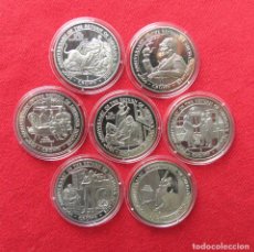 Monedas antiguas de Europa: GIBRALTAR 7 X 1 CROWN 1994 SHERLOCK HOLMES. Lote 316209193