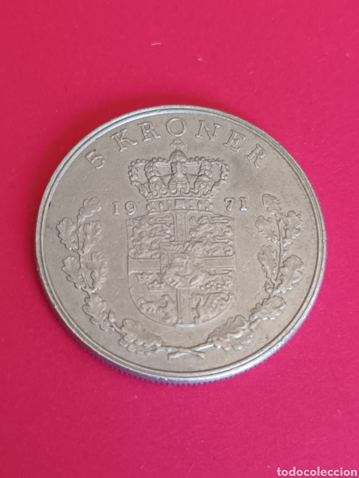 Monedas antiguas de Europa: DINAMARCA. 5 CORONAS DE 1971. - Foto 2