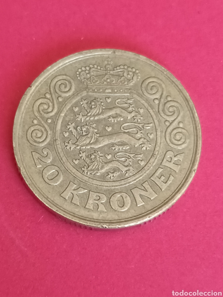Monedas antiguas de Europa: DINAMARCA. 20 CORONAS DE 1991. - Foto 2