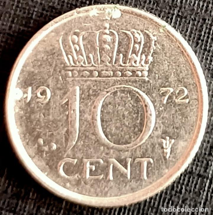 Monedas antiguas de Europa: 10 C&eacute;ntimos 1972 - Holanda - Foto 1