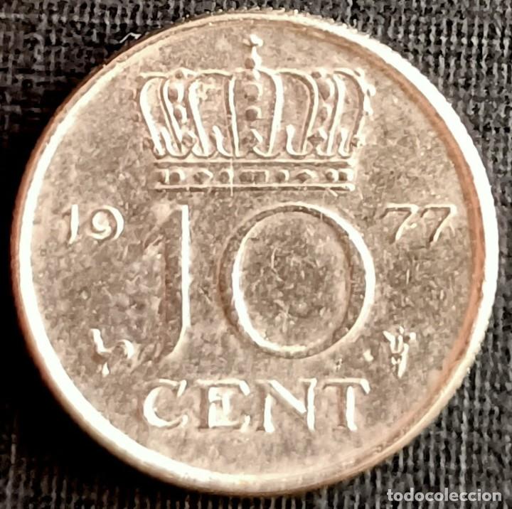 Monedas antiguas de Europa: 10 C&eacute;ntimos 1977 - Holanda - Foto 1