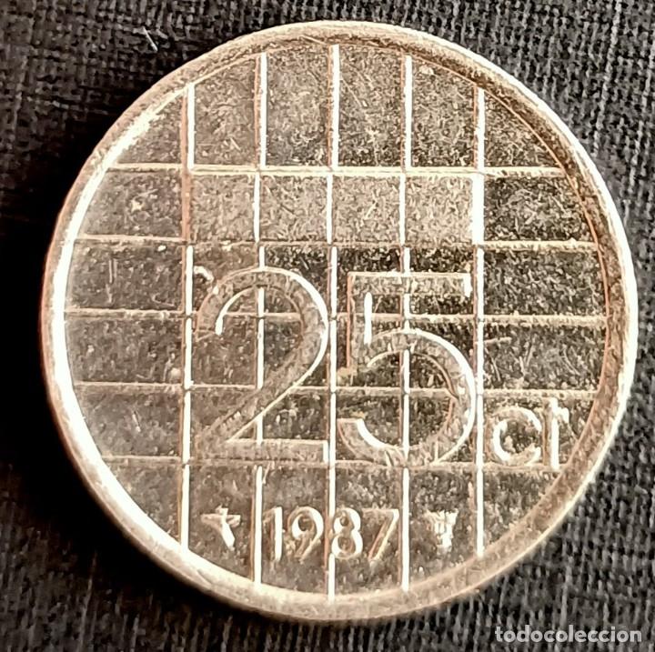 Monedas antiguas de Europa: 25 C&eacute;ntimos 1987 - Holanda - Foto 1