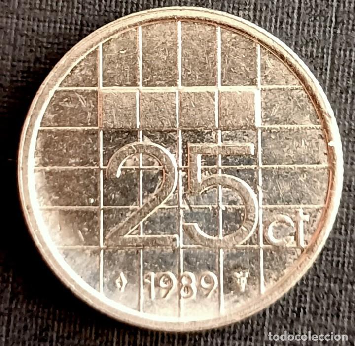 Monedas antiguas de Europa: 25 C&eacute;ntimos 1989 - Holanda - Foto 1