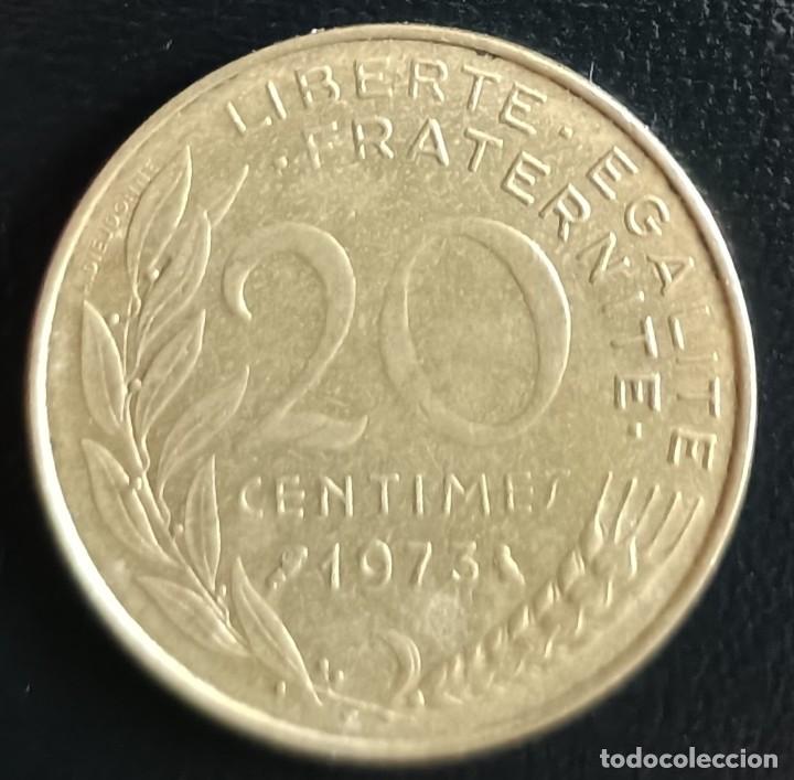 Monedas antiguas de Europa: 20 centimes 1973 - Francia - Foto 1