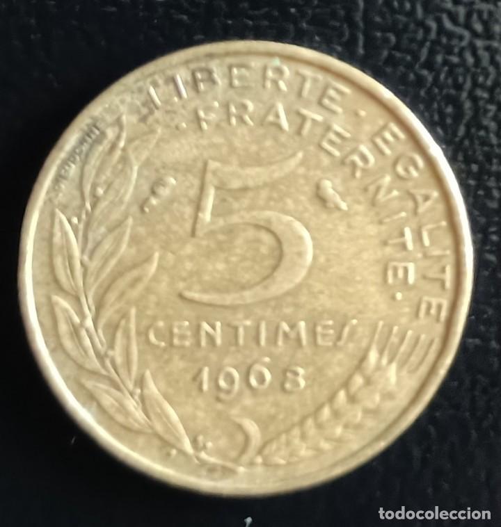 Monedas antiguas de Europa: 5 centimes 1968 - Francia - Foto 1