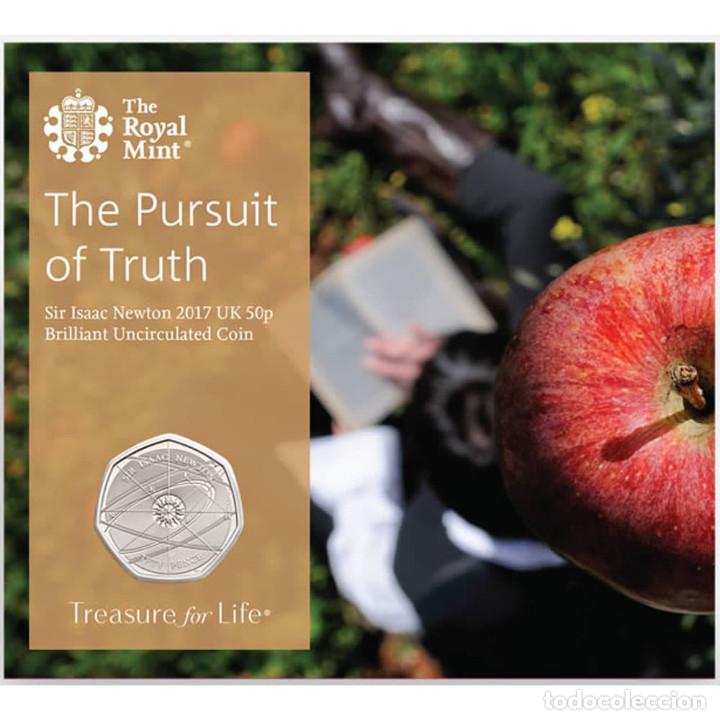 Monedas antiguas de Europa: ROYAL MINT INGLATERRA UK 5 PENIQUES ISAAC NEWTON 2017 THE PURSUIT OF TRUTH