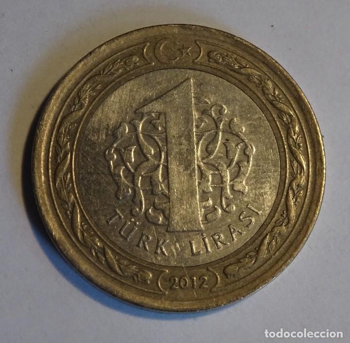 Monedas antiguas de Europa: MONEDA 1 LIRA TURCA 2012 - Foto 2