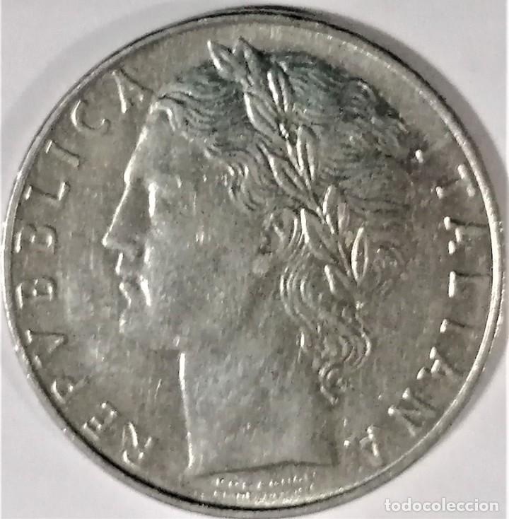Monete antiche di Europa: ITALIA (1946-2001) - 100 LIRAS 1971 R - 8 GR. ACERO INOXIDABLE - DIAMETRO 27,80 mm - KM#96.1 - MB