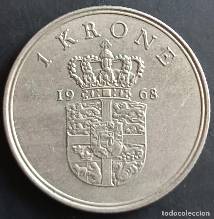 Monedas antiguas de Europa: 1 Corona 1968 - Dinamarca - Foto 1