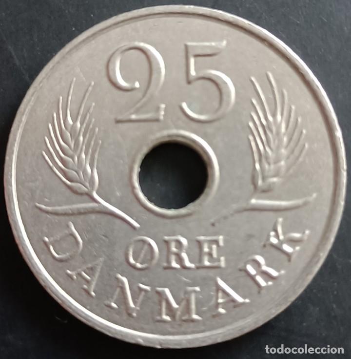 Monedas antiguas de Europa: 25 Ore 1967 - Dinamarca - Foto 2