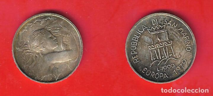 Monedas antiguas de Europa: SAN MARINO 1000 LIRAS 1979, UNIDAD EUROPEA, PLATA