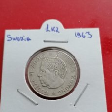 Monedas antiguas de Europa: PLATA, , MONEDA SUECIA, 1 CORONA, 1963, MBC-, 7 GR.. Lote 354464073