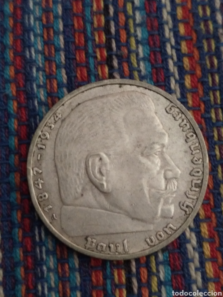 Monedas antiguas de Europa: 2 MARCOS HINDENBURG 1937A ALEMANIA TERCER REICH