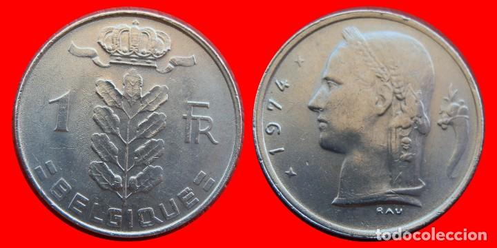 Moedas antigas da Europa: 1 FRANCO 1974 BELGIQUE BELGICA--79577