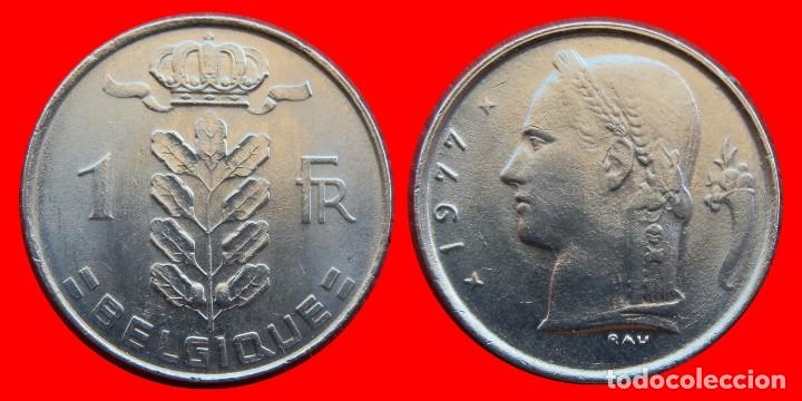 Moedas antigas da Europa: 1 FRANCO 1977 BELGIQUE BELGICA--79580