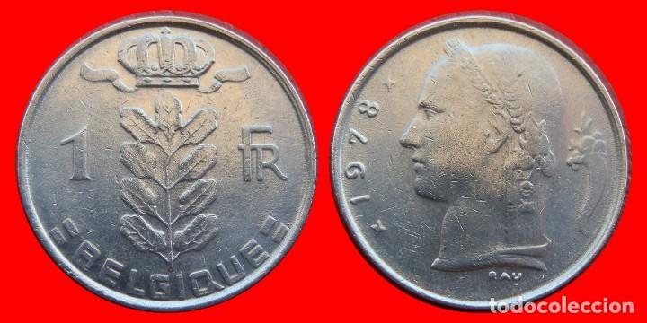 Moedas antigas da Europa: 1 FRANCO 1978 BELGIQUE BELGICA--79581