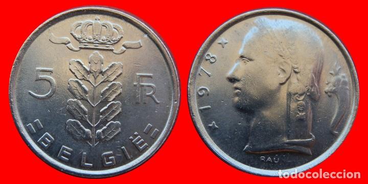 Moedas antigas da Europa: 5 FRANCOS 1978 BELGIE BELGICA--79527