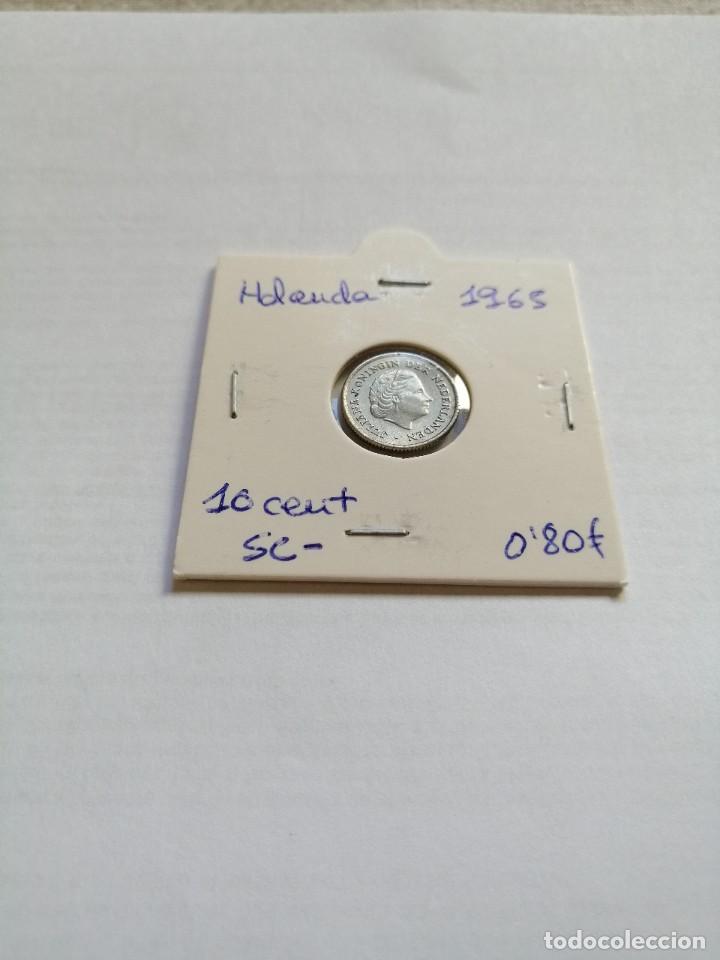 Monedas antiguas de Europa: Holanda 10 Cent 1965 - Foto 1