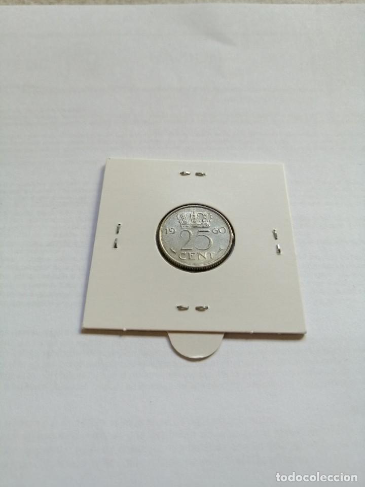 Monedas antiguas de Europa: Holanda 25 Cent 1960 SC - Foto 2