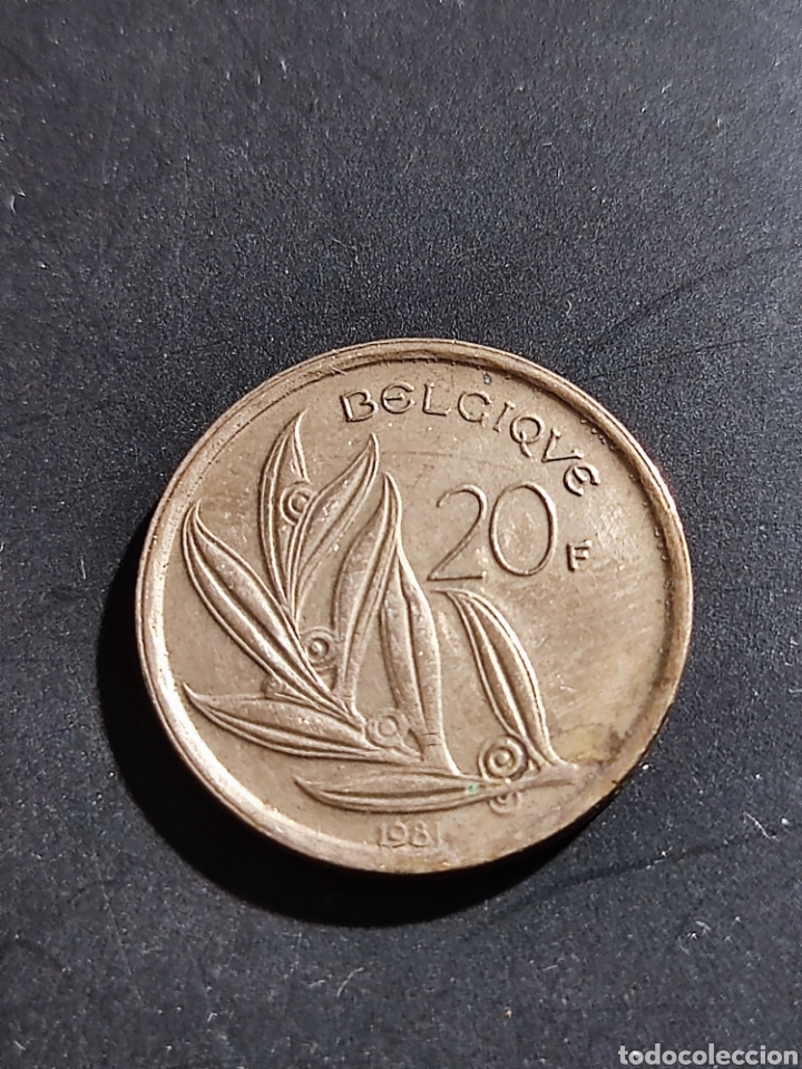 Monedas antiguas de Europa: Moneda B&eacute;lgica 20f - Foto 2