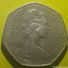 Monedas antiguas de Europa: REINO UNIDO 50 PENCE 1977. Lote 356098340