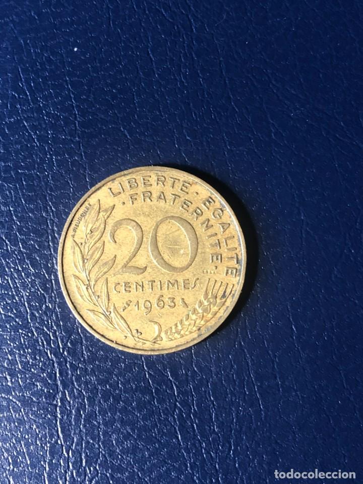 Monedas antiguas de Europa: FRANCIA 20 CENTIMOS 1963 - Foto 2
