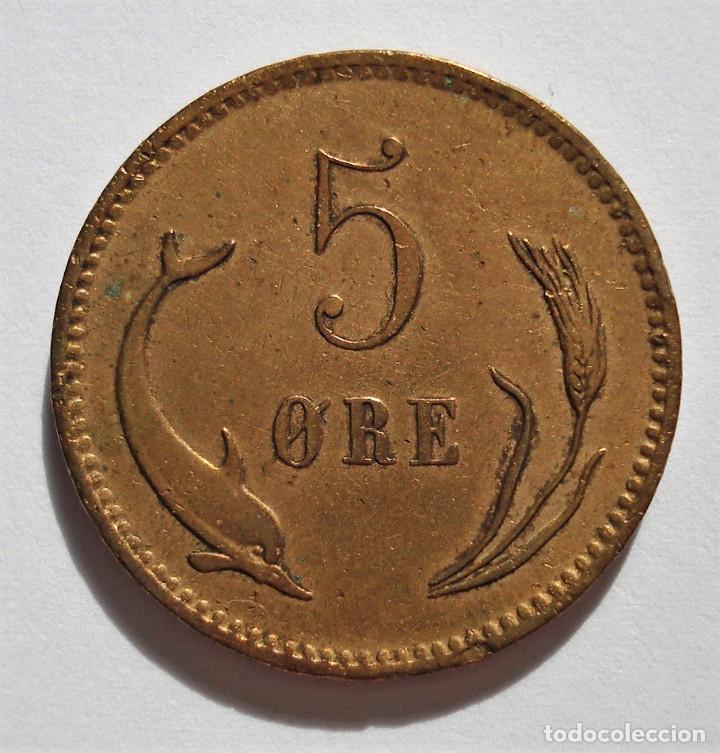 Monedas antiguas de Europa: DENMARK 5 ORE 1882. DINAMARCA. - Foto 2