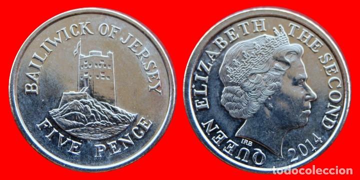 Monedas antiguas de Europa: 5 PENIQUES PENCE 2014 SIN CIRCULAR JERSEY-0955SC